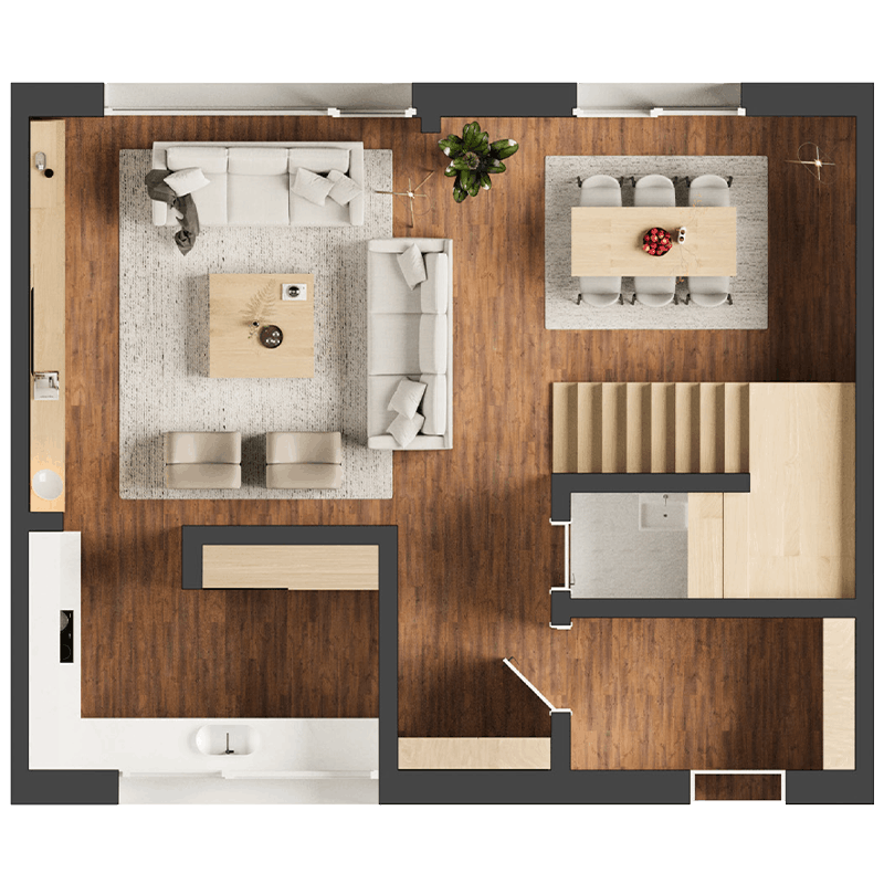 Plani i përdhesës — Qershia e Verdhë 285 m²